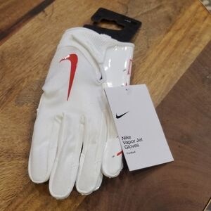 Nike Football Gloves - White and Red